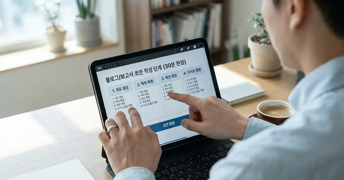 블로그 글·보고서 초안을 AI로 잡는 법