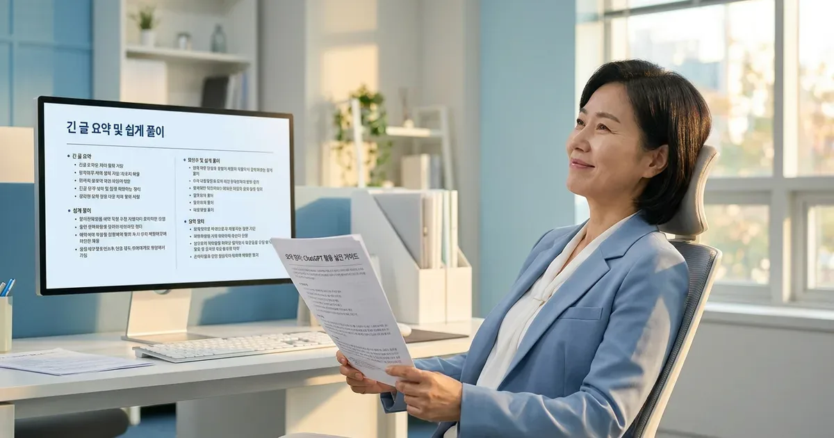 긴 글 요약·쉬운 말 변환 — AI를 자료 정리 도구로 쓰는 법